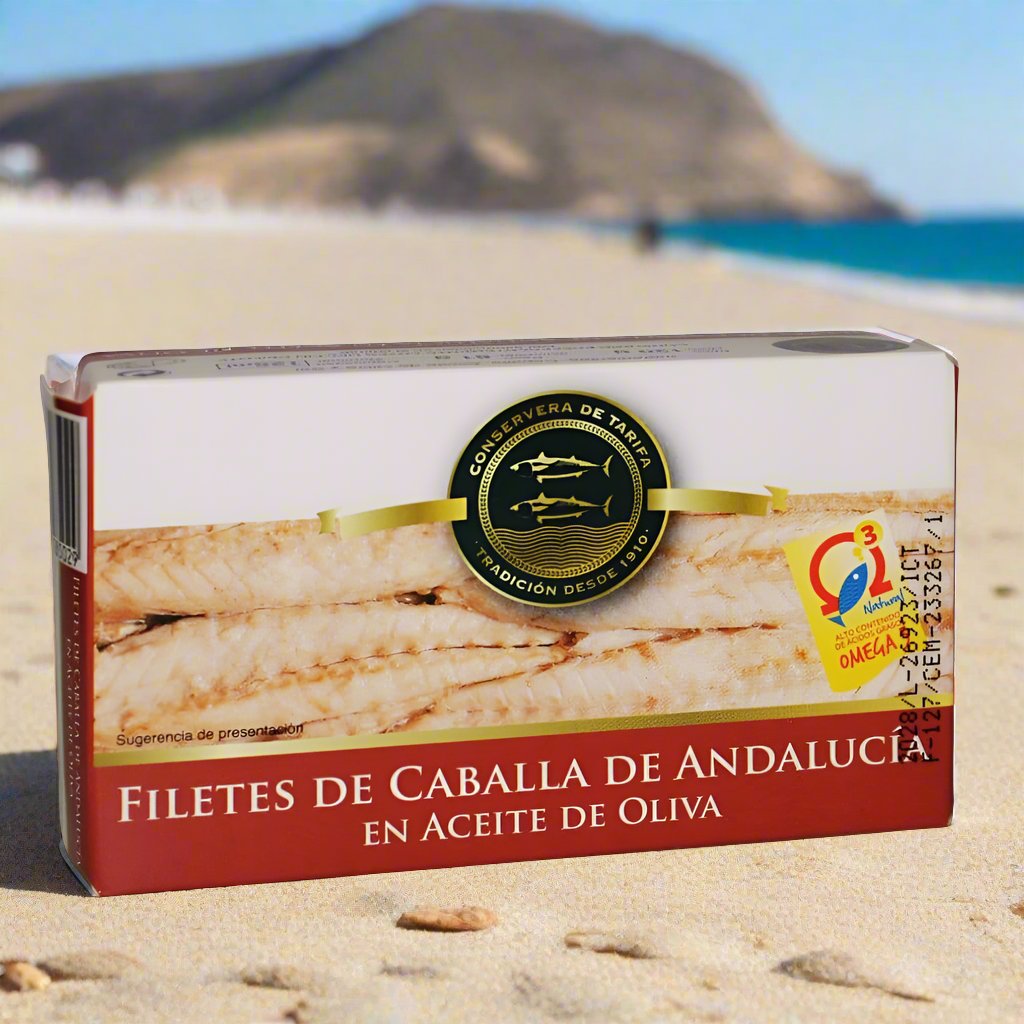 Andalusian mackerel fillets in olive oil. 120g