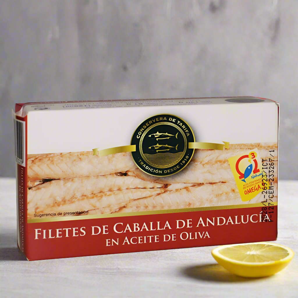 Andalusian mackerel fillets in olive oil. 120g