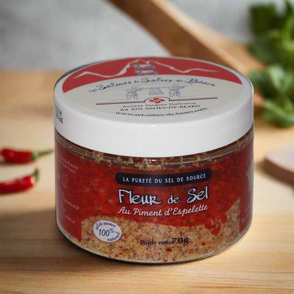 Fleur de Sel de Salies-de-Béarn 70g with Piment d'Espelette