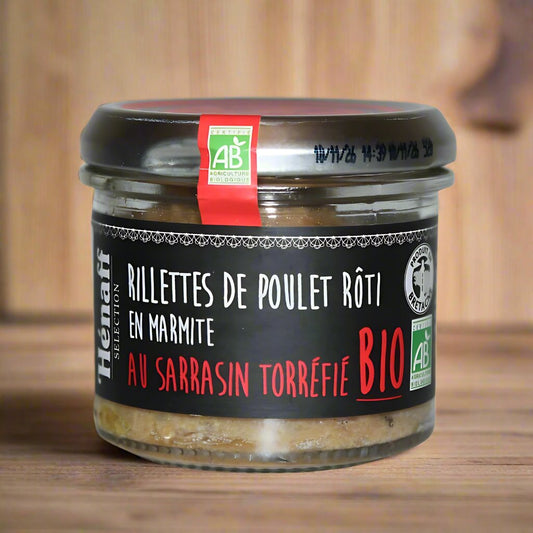 Rillettes von im Topf gebratenem Huhn mit geröstetem Buchweizen - 90g