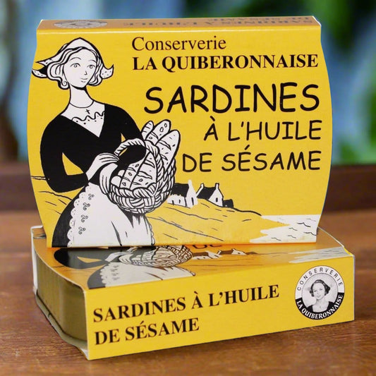 Sardines in extra virgin sesame oil (to eat warm)