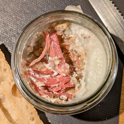 Salmon rillettes with dill fennel