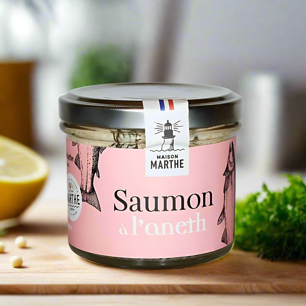 Salmon rillettes with dill fennel