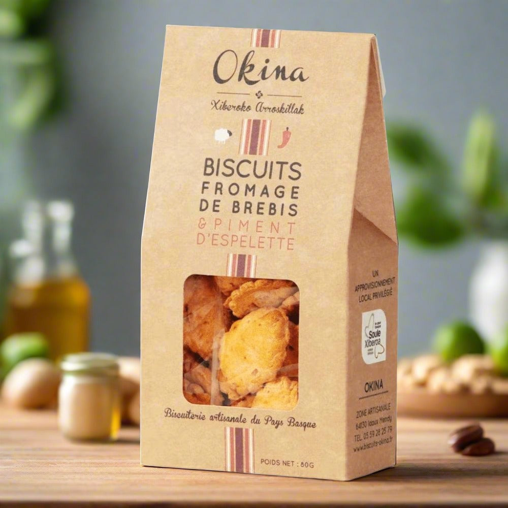 Biscuits mit Schafskäse und Piment d'Espélette aus Baskenland - Okina